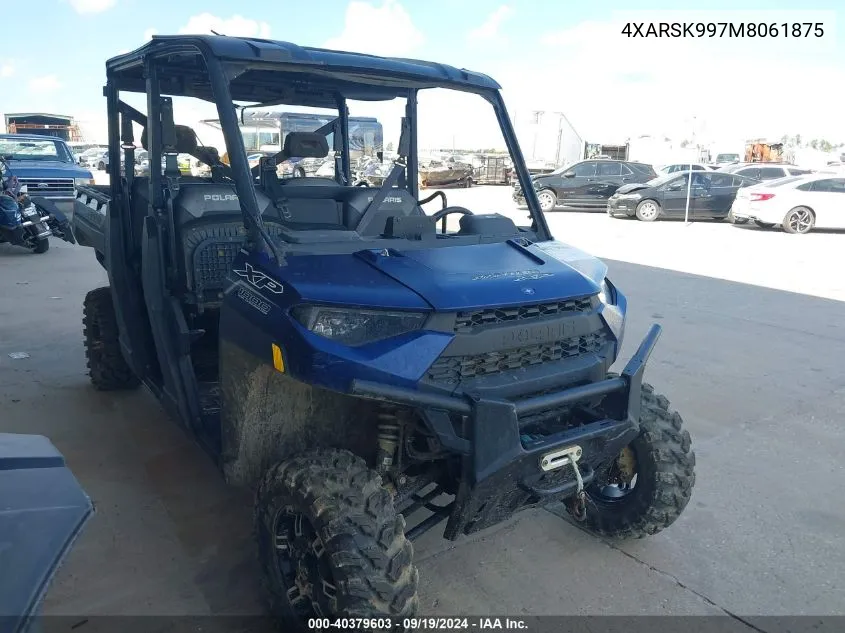 2021 Polaris Ranger Crew Xp 1000 Premium Ride Command VIN: 4XARSK997M8061875 Lot: 40379603