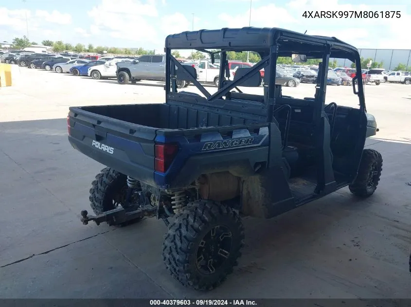 2021 Polaris Ranger Crew Xp 1000 Premium Ride Command VIN: 4XARSK997M8061875 Lot: 40379603