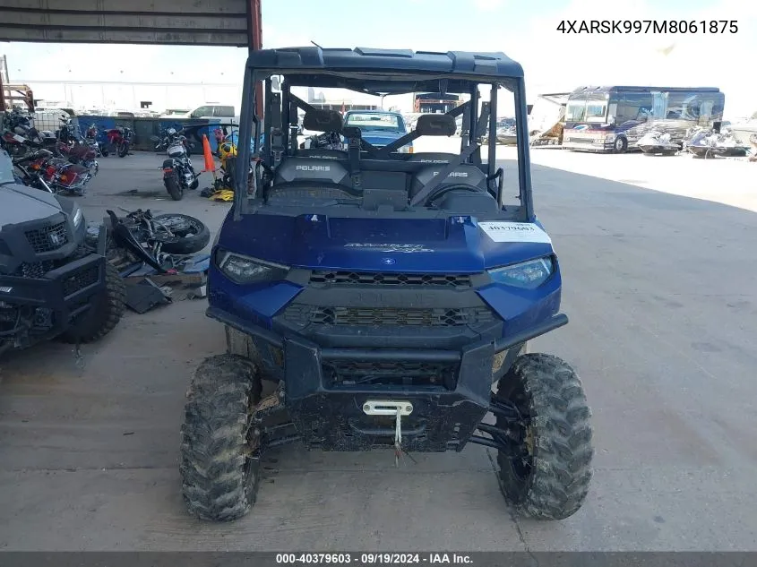 2021 Polaris Ranger Crew Xp 1000 Premium Ride Command VIN: 4XARSK997M8061875 Lot: 40379603