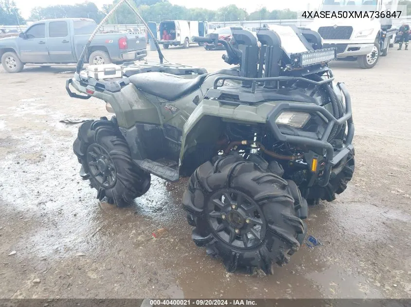 2021 Polaris Sportsman 450 H.o. VIN: 4XASEA50XMA736847 Lot: 40400021