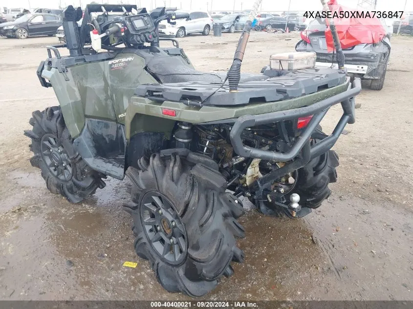 2021 Polaris Sportsman 450 H.o. VIN: 4XASEA50XMA736847 Lot: 40400021