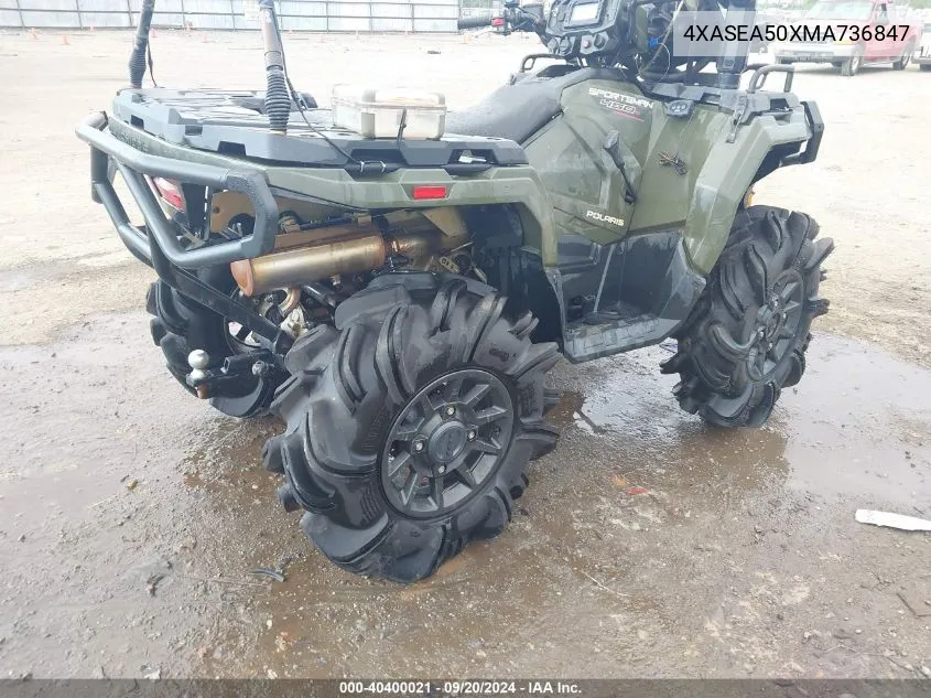 2021 Polaris Sportsman 450 H.o. VIN: 4XASEA50XMA736847 Lot: 40400021