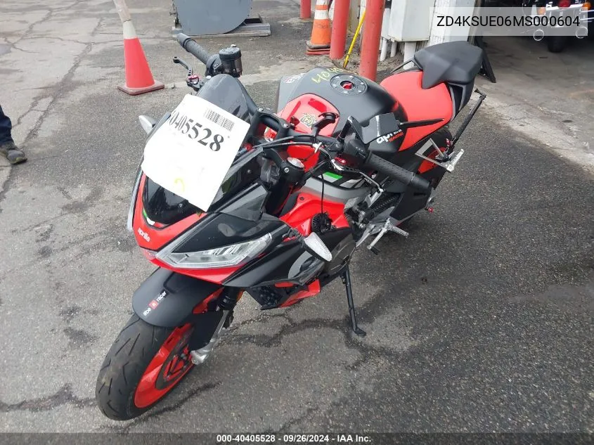 2021 Aprilia Tuono 660 VIN: ZD4KSUE06MS000604 Lot: 40405528