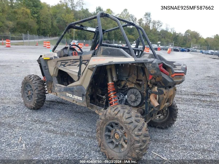 2021 Polaris Rzr Xp Turbo VIN: 3NSNAE925MF587662 Lot: 40409750