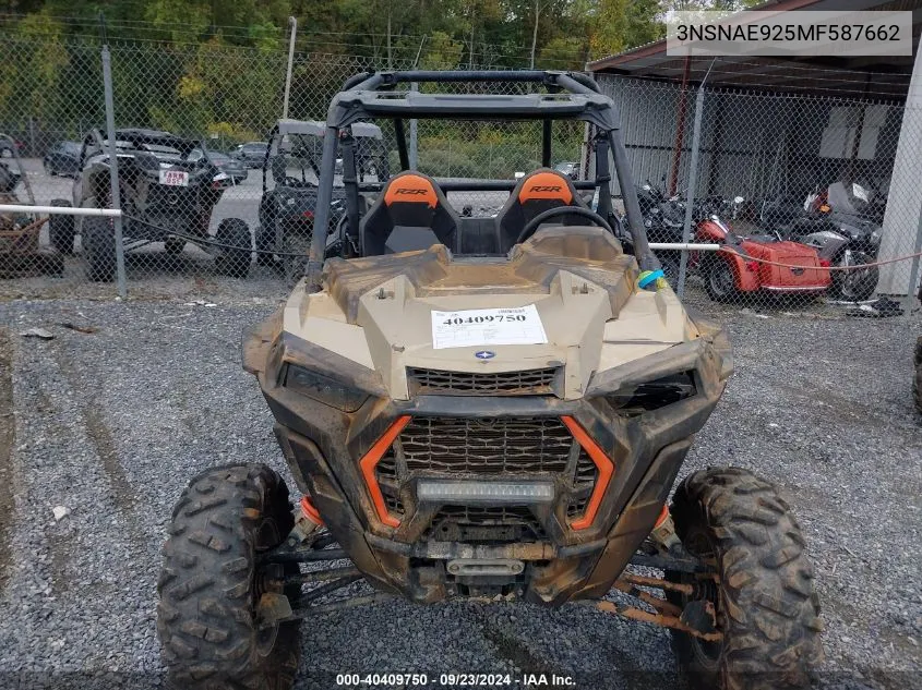 2021 Polaris Rzr Xp Turbo VIN: 3NSNAE925MF587662 Lot: 40409750