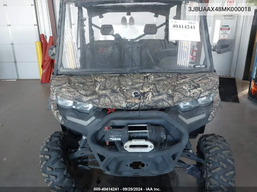 2021 Can-Am Defender Max X Mr Hd10 VIN: 3JBUAAX48MK000018 Lot: 40414241