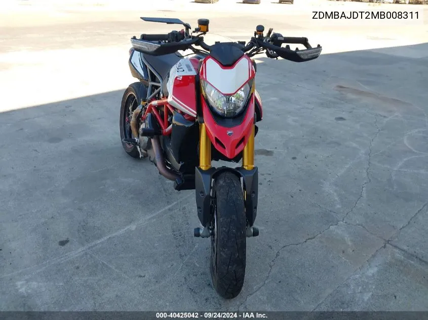 ZDMBAJDT2MB008311 2021 Ducati Hypermotard 950/950 Sp