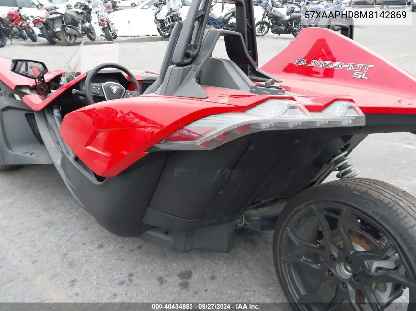 2021 Polaris Slingshot Sl VIN: 57XAAPHD8M8142869 Lot: 40434883