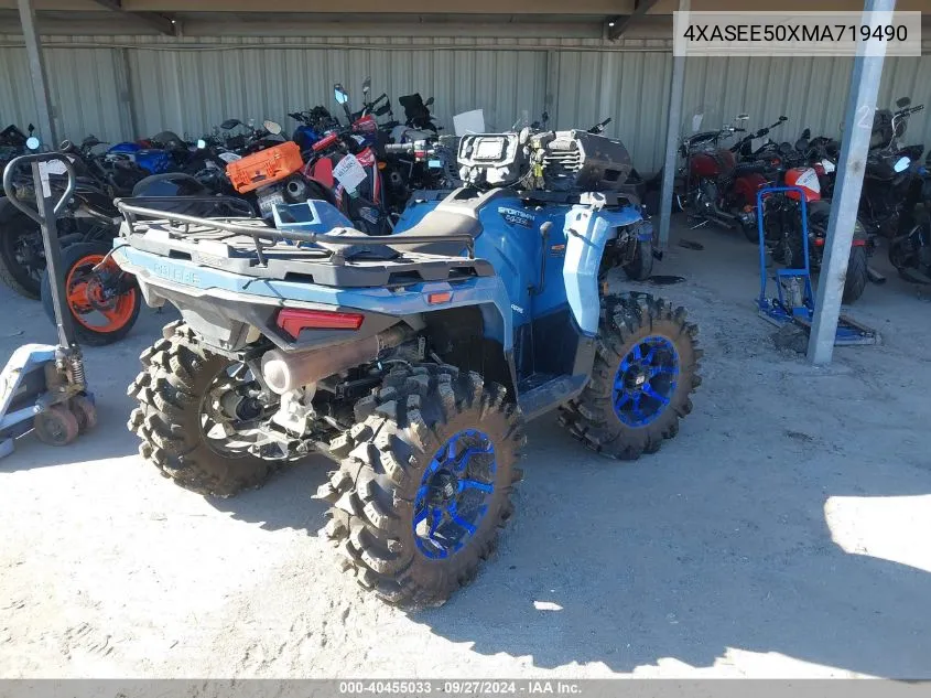 2021 Polaris Sportsman 450 H.o. Eps VIN: 4XASEE50XMA719490 Lot: 40455033