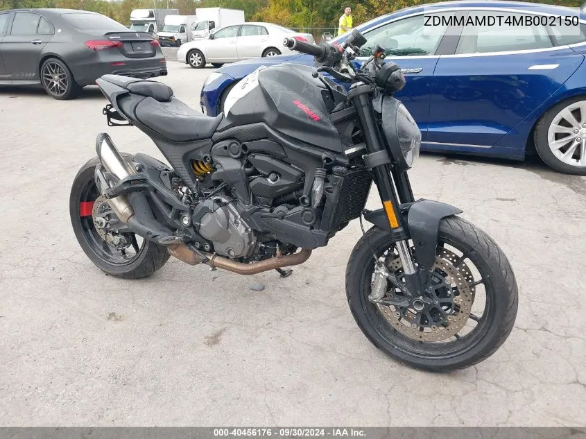 2021 Ducati Monster VIN: ZDMMAMDT4MB002150 Lot: 40456176