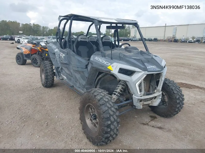 2021 Polaris Rzr Xp 4 1000 Premium VIN: 3NSN4K990MF138036 Lot: 40469905