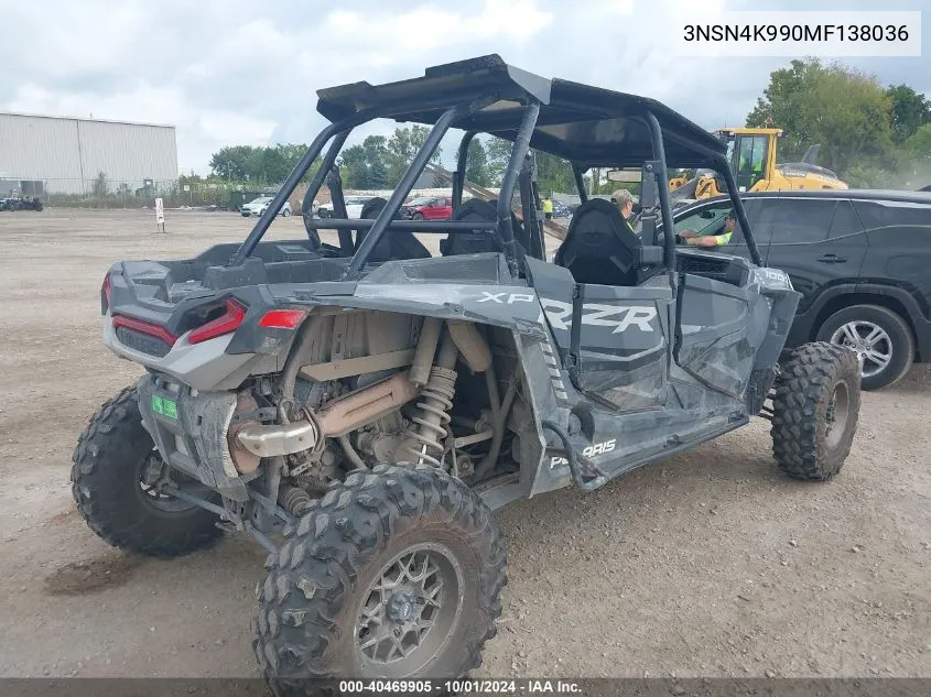 3NSN4K990MF138036 2021 Polaris Rzr Xp 4 1000 Premium