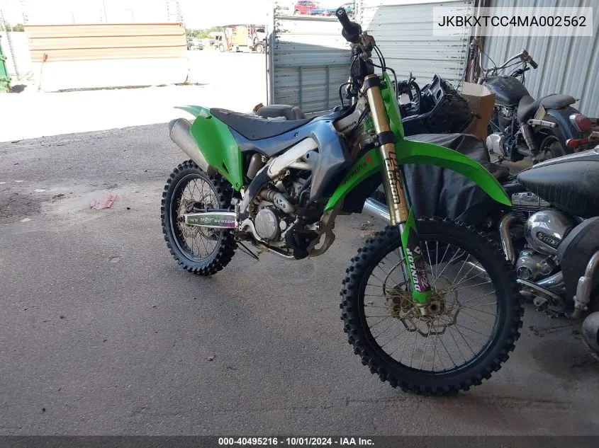 2021 Kawasaki Kx252 C VIN: JKBKXTCC4MA002562 Lot: 40495216