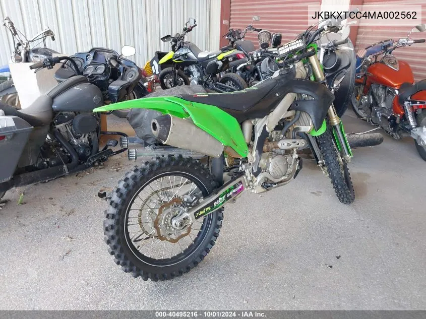 2021 Kawasaki Kx252 C VIN: JKBKXTCC4MA002562 Lot: 40495216