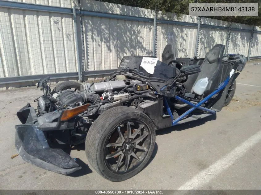 2021 Polaris Slingshot R/Le VIN: 57XAARHB4M8143138 Lot: 40556700