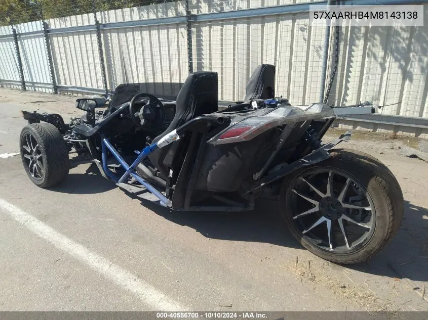 2021 Polaris Slingshot R/Le VIN: 57XAARHB4M8143138 Lot: 40556700