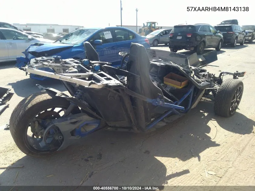 2021 Polaris Slingshot R/Le VIN: 57XAARHB4M8143138 Lot: 40556700