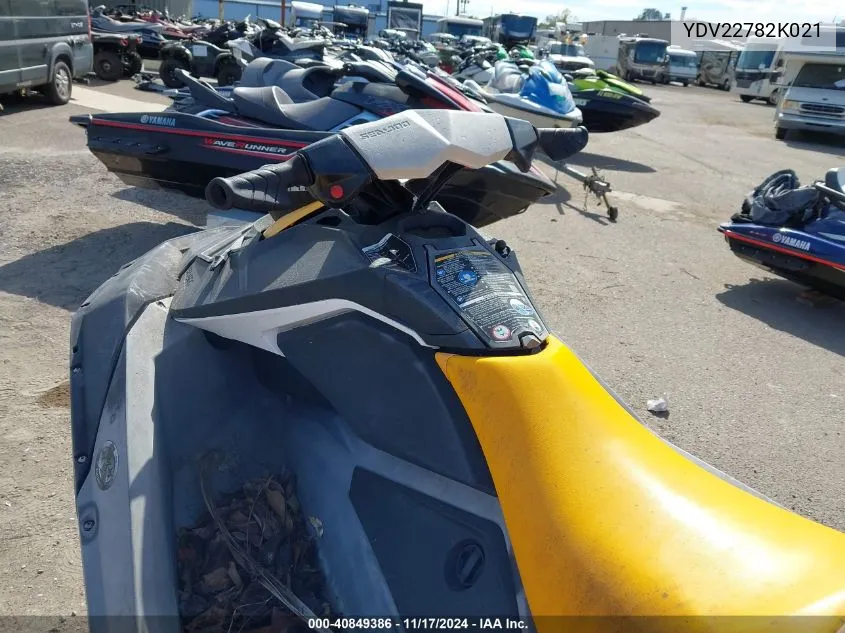 2021 Seadoo Spark VIN: YDV22782K021 Lot: 40849386