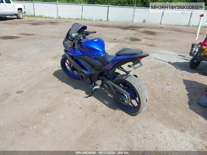 MH3RH18Y3NK008509 2022 Yamaha Yzfr3 A