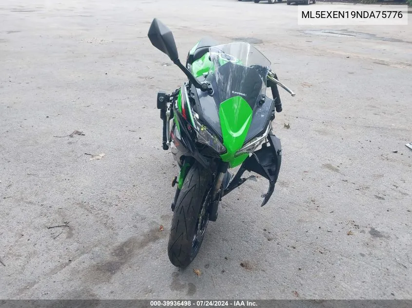 2022 Kawasaki Ex650 N VIN: ML5EXEN19NDA75776 Lot: 39936498