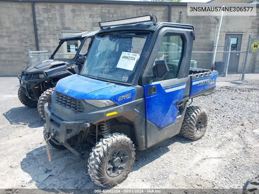 2022 Polaris Ranger Sp 570 Northstar Edition VIN: 3NSMAU574NE306577 Lot: 40002324