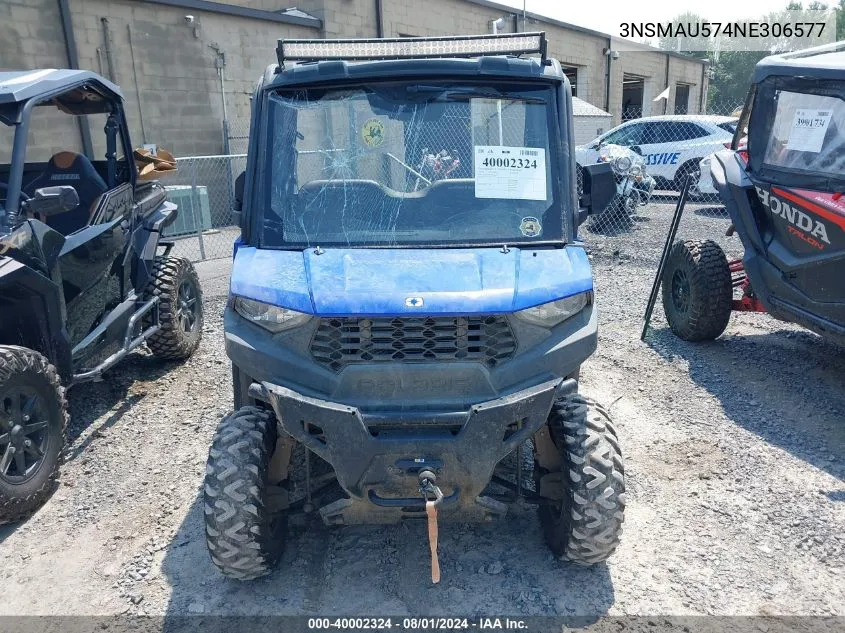 2022 Polaris Ranger Sp 570 Northstar Edition VIN: 3NSMAU574NE306577 Lot: 40002324