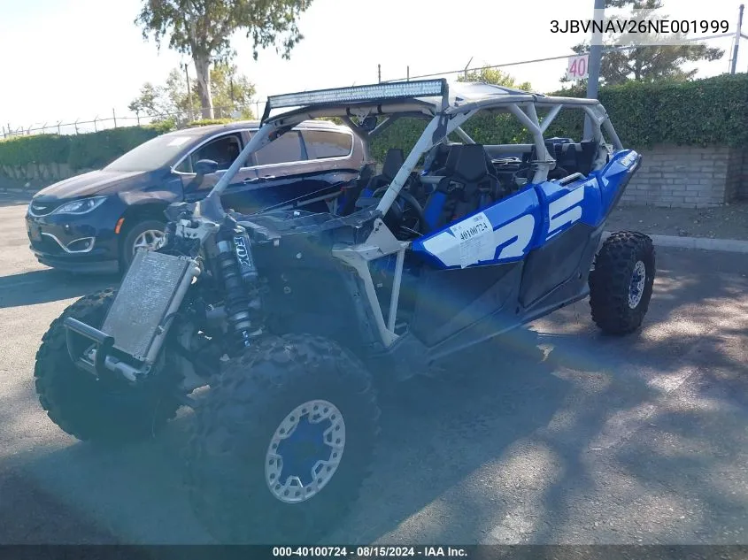 2022 Can-Am Maverick X3 Max X Rs Turbo Rr VIN: 3JBVNAV26NE001999 Lot: 40100724