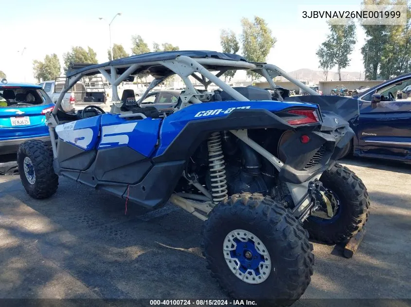 2022 Can-Am Maverick X3 Max X Rs Turbo Rr VIN: 3JBVNAV26NE001999 Lot: 40100724