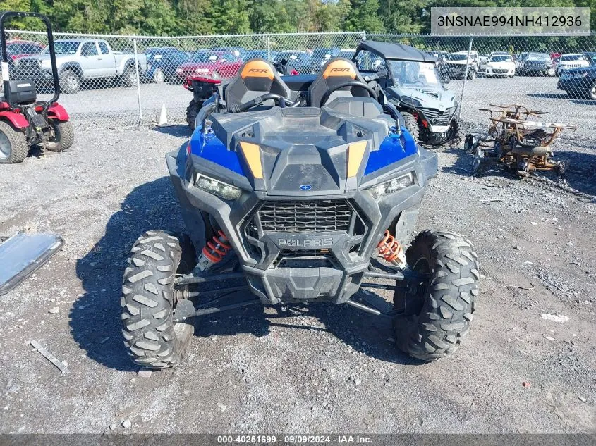 2022 Polaris Rzr Xp 1000 VIN: 3NSNAE994NH412936 Lot: 40251699