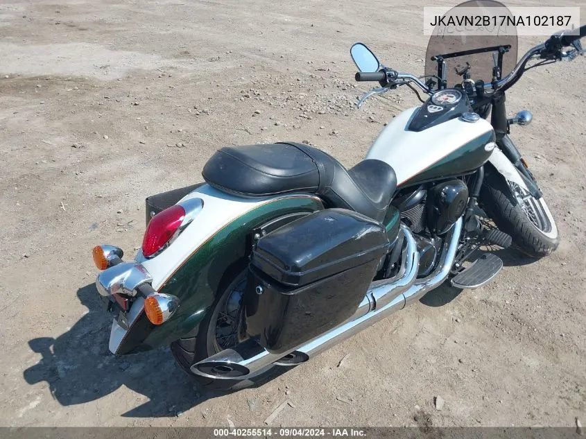 2022 Kawasaki Vn900 B VIN: JKAVN2B17NA102187 Lot: 40255514