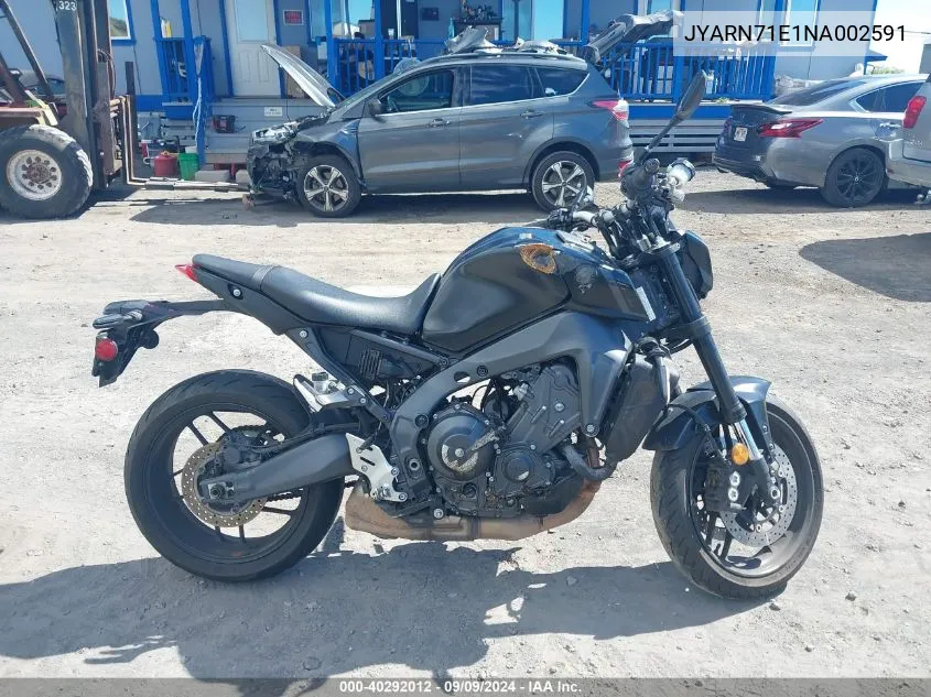 2022 Yamaha Mt09 VIN: JYARN71E1NA002591 Lot: 40292012