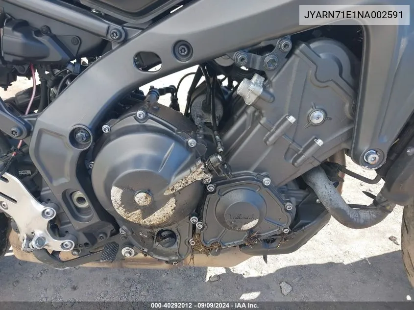 2022 Yamaha Mt09 VIN: JYARN71E1NA002591 Lot: 40292012