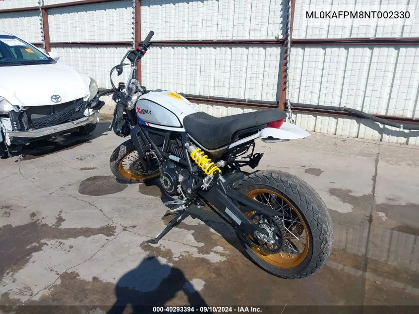 ML0KAFPM8NT002330 2022 Ducati Scrambler Desert Sled