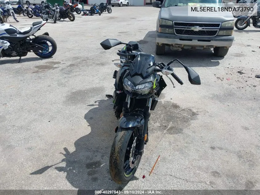 2022 Kawasaki Er650 L VIN: ML5EREL18NDA73790 Lot: 40297543