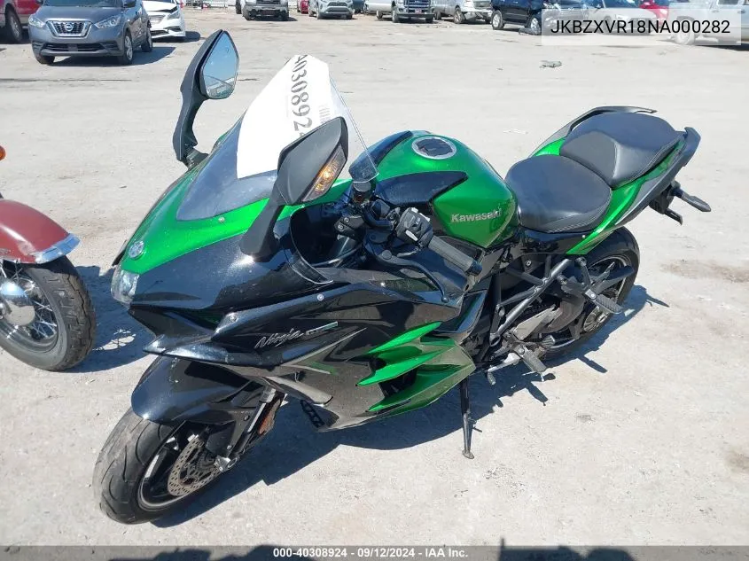 2022 Kawasaki Zx1002 R VIN: JKBZXVR18NA000282 Lot: 40308924