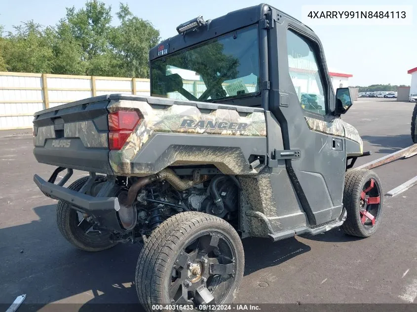 2022 Polaris Ranger Xp 1000 Northstar Ultimate VIN: 4XARRY991N8484113 Lot: 40316433