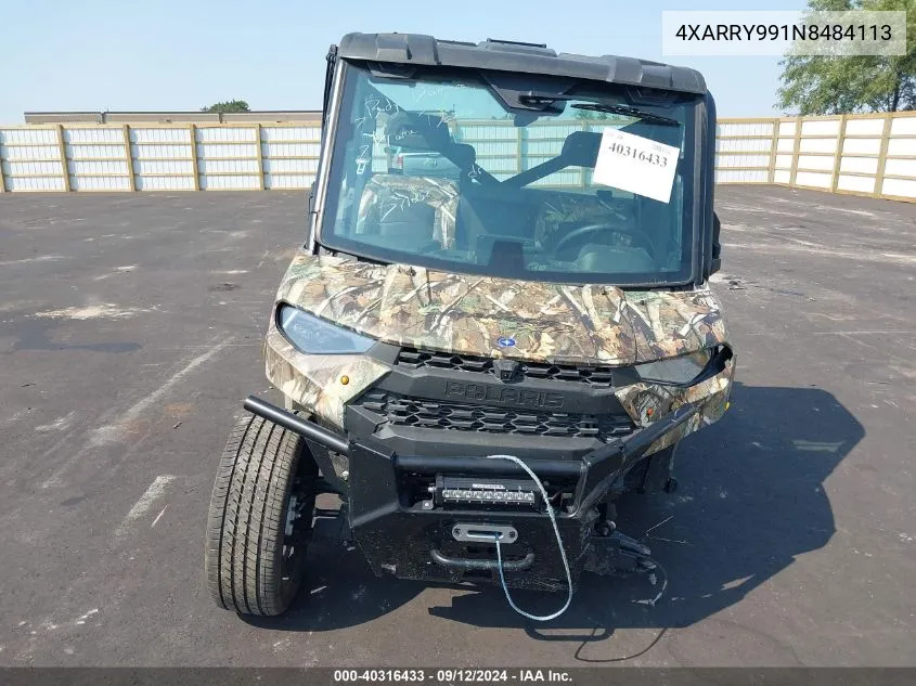 2022 Polaris Ranger Xp 1000 Northstar Ultimate VIN: 4XARRY991N8484113 Lot: 40316433