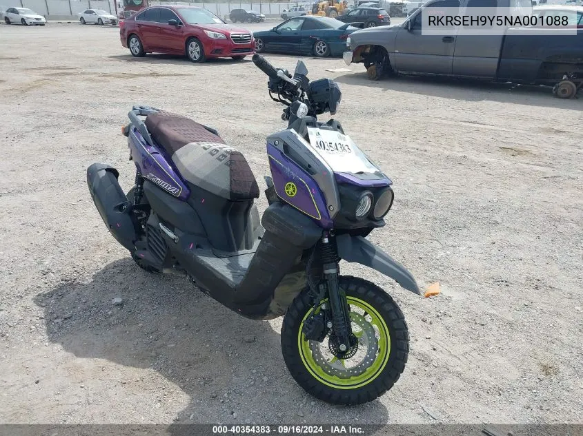 2022 Yamaha Yw125 VIN: RKRSEH9Y5NA001088 Lot: 40354383