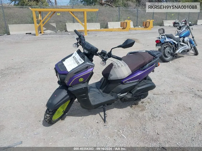 2022 Yamaha Yw125 VIN: RKRSEH9Y5NA001088 Lot: 40354383