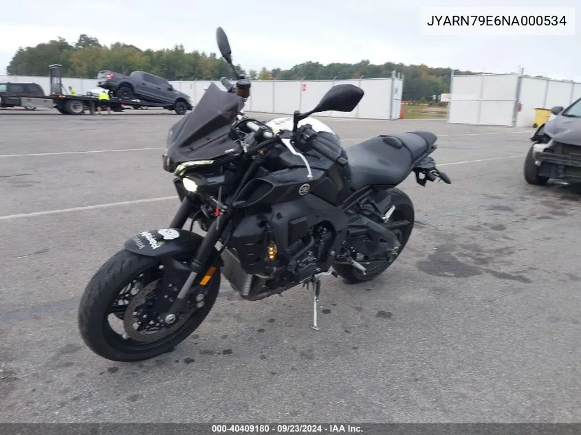 2022 Yamaha Mtn1000 VIN: JYARN79E6NA000534 Lot: 40409180