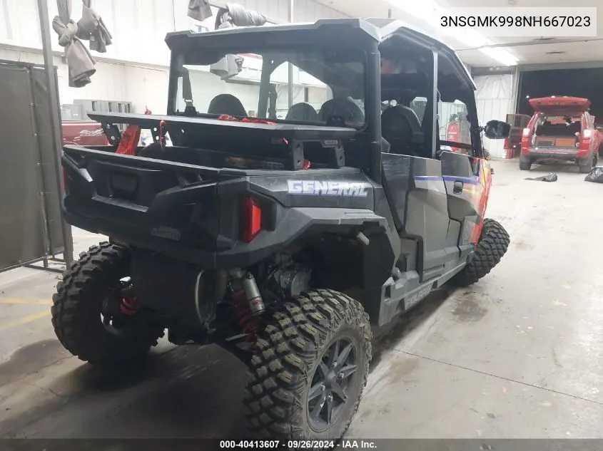 2022 Polaris General Xp 4 1000 Trailhead Edition VIN: 3NSGMK998NH667023 Lot: 40413607