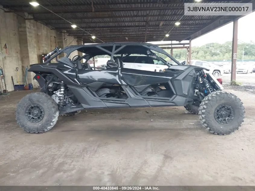 2022 Can-Am Maverick X3 Max X Rs Turbo Rr VIN: 3JBVNAV23NE000017 Lot: 40433845