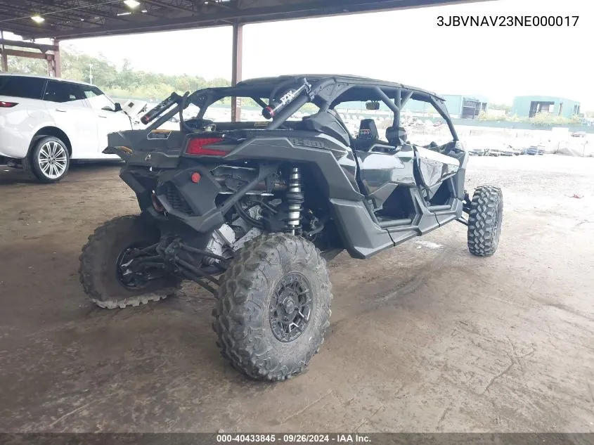 2022 Can-Am Maverick X3 Max X Rs Turbo Rr VIN: 3JBVNAV23NE000017 Lot: 40433845