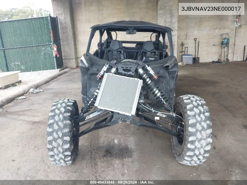 2022 Can-Am Maverick X3 Max X Rs Turbo Rr VIN: 3JBVNAV23NE000017 Lot: 40433845