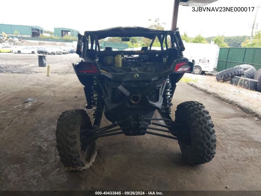 2022 Can-Am Maverick X3 Max X Rs Turbo Rr VIN: 3JBVNAV23NE000017 Lot: 40433845