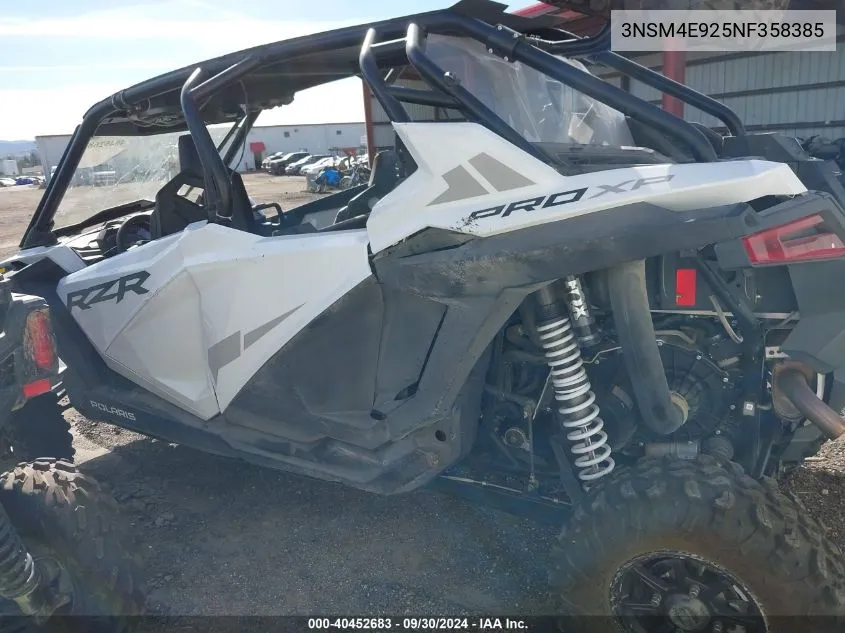 3NSM4E925NF358385 2022 Polaris Rzr Pro Xp 4 Sport