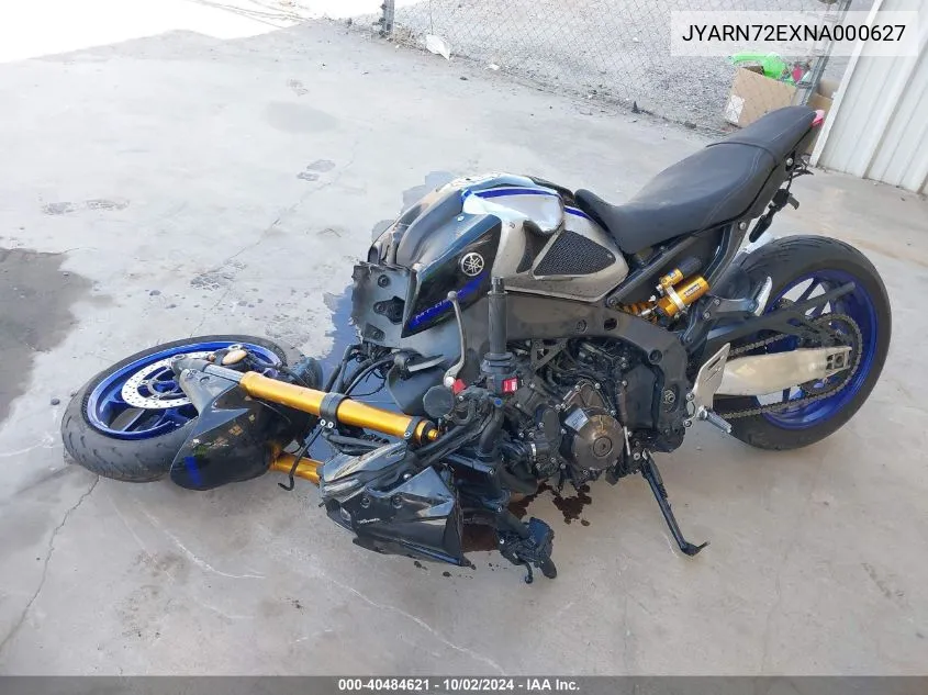 2022 Yamaha Mt09 D VIN: JYARN72EXNA000627 Lot: 40484621