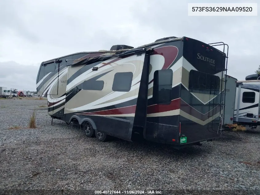 2022 Grand Design Solitude 5Th Wheel VIN: 573FS3629NAA09520 Lot: 40727644