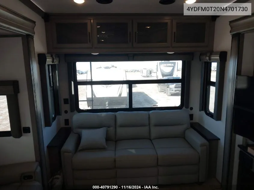 2022 Keystone Rv Other VIN: 4YDFM0T20N4701730 Lot: 40791290