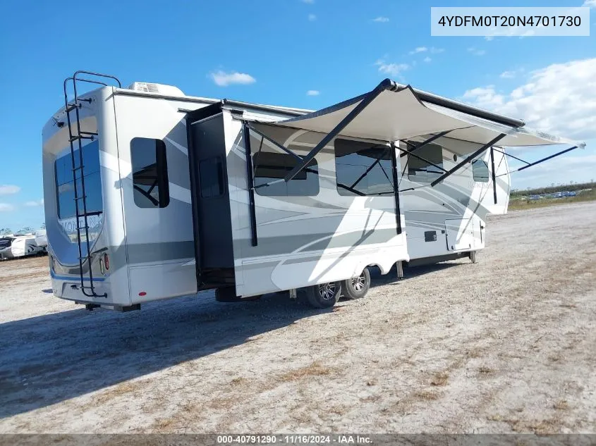 2022 Keystone Rv Other VIN: 4YDFM0T20N4701730 Lot: 40791290